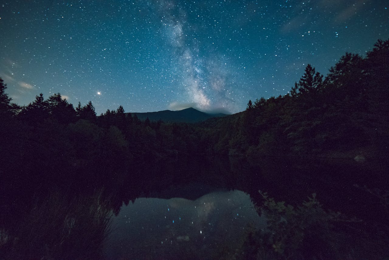 night storm x3 sensor output — full-color starlit mountains and forest at night